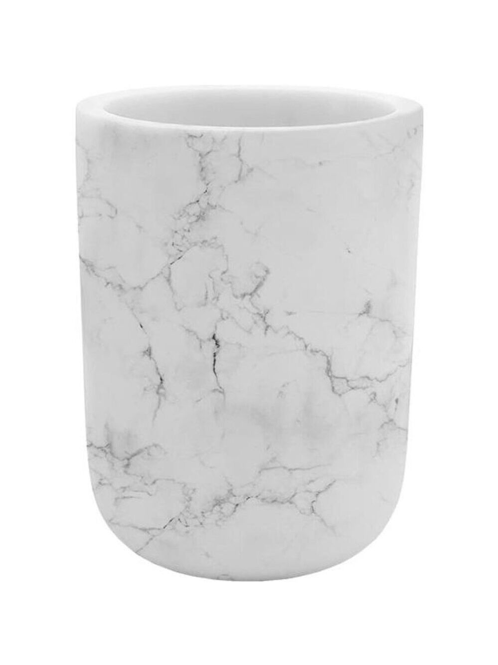 Marble Toothbrush Holder Bathroom Countertop Organizer Polyresin Cup Makeup